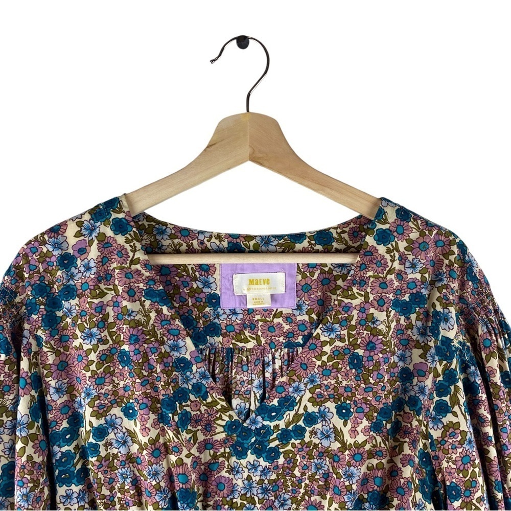 Anthropologie Maeve Odette Smocked
Floral Blouse S - Picture 8 of 10